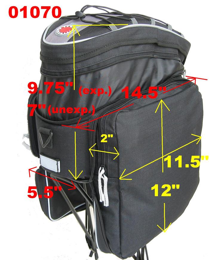 Banjo Brothers Expanding Rack Top Pannier Bag